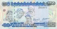 (1991) Банкнота Нигерия 1991 год 50 найра "Люди"   UNC